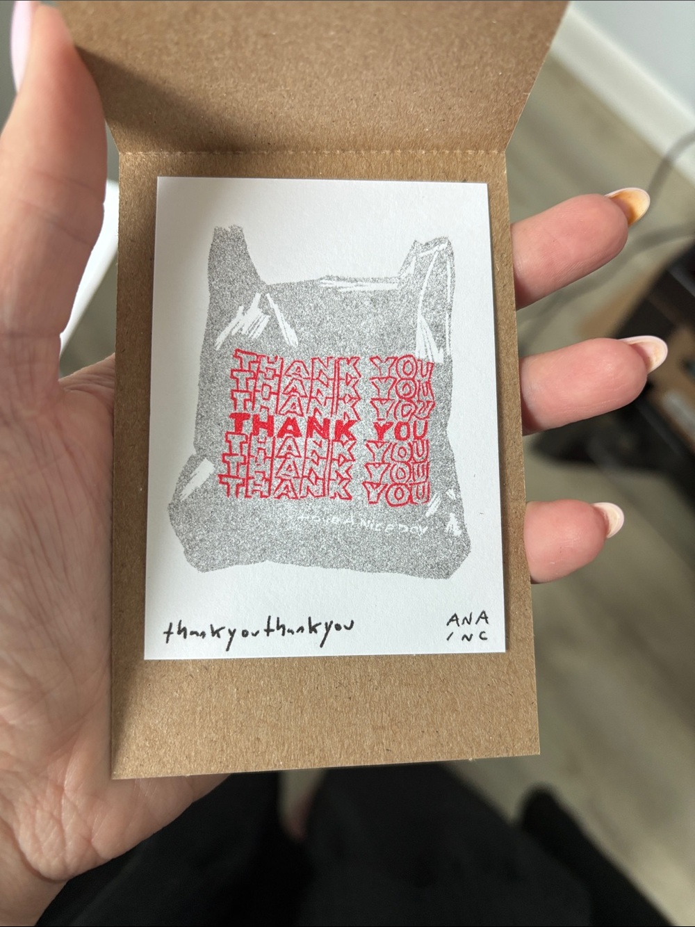 'Thank You' Mini Art Print - Inciardi Print